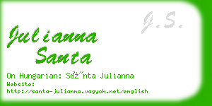 julianna santa business card